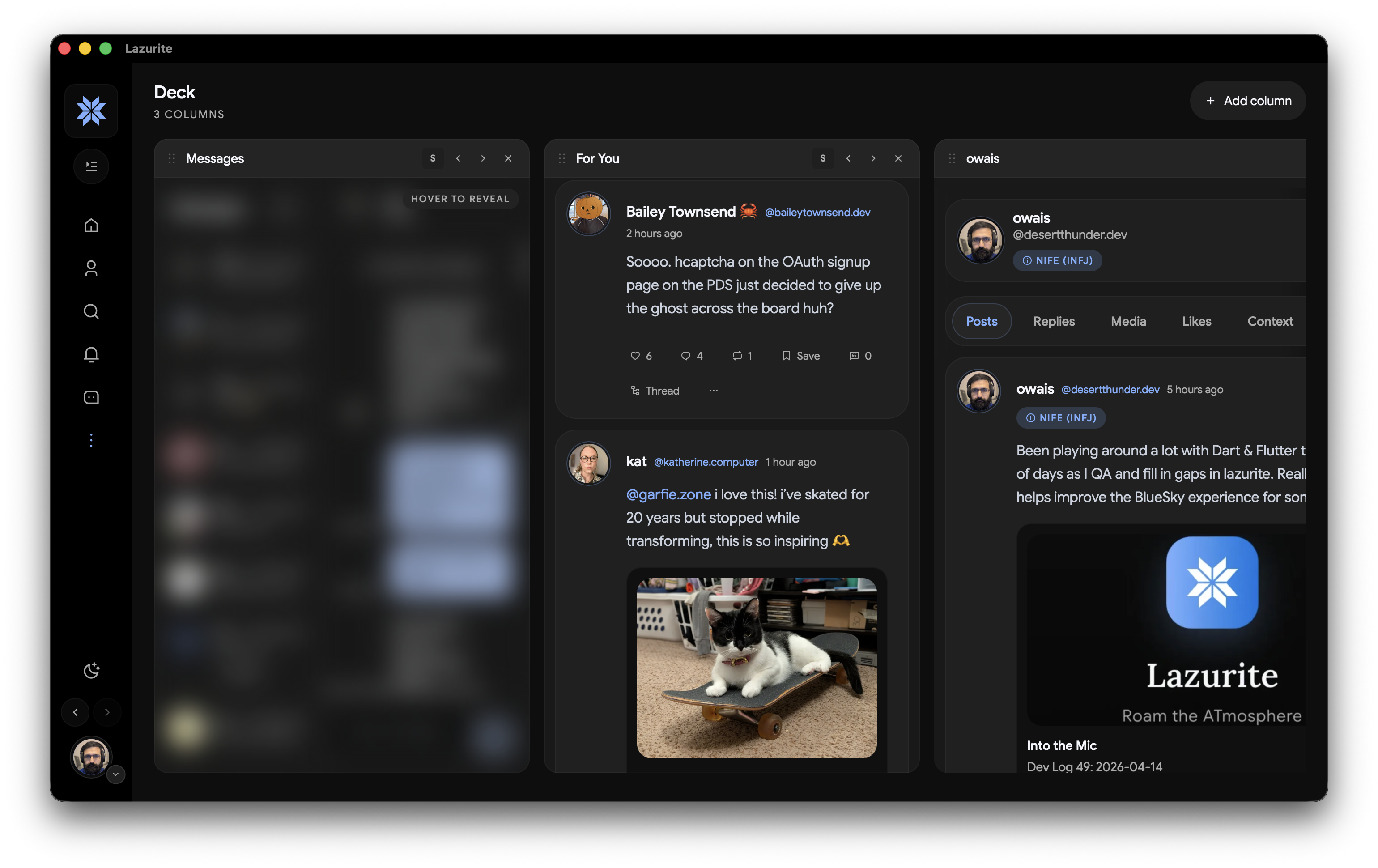 Lazurite desktop workspace screenshot